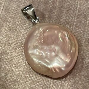 Keshi Pearl Pendant Sterling Silver 925 clasp